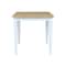 International Concepts Square Solid Wood Top Table, White/Natural, 30 W, 30 L, 30 in H, Wood, White/Natural T02-3030 - alternate 4